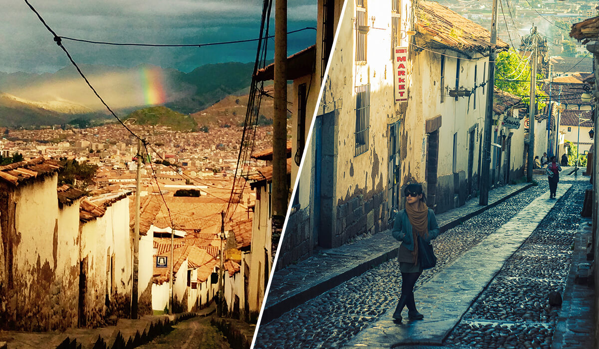 The cobblestone streets of Cusco, Peru